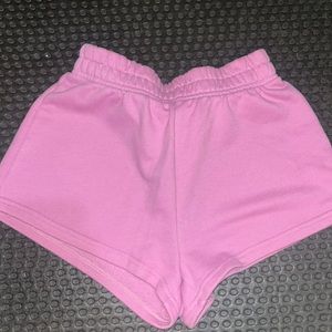 Pink sweat shorts
